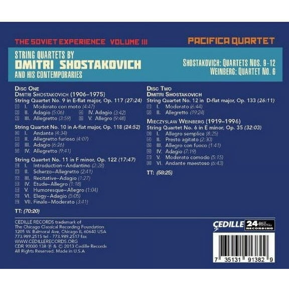 Pacifica Quartet - Soviet Experience 3 - Music & Performance - CD