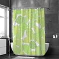 thumbnail image 2 of Coolnut Bath Shower Curtain Liners 72"x72", Spring Green Leaf Polyester Waterproof with 12 Curtain Hooks Bathroom Accessories Decoration, 2 of 6