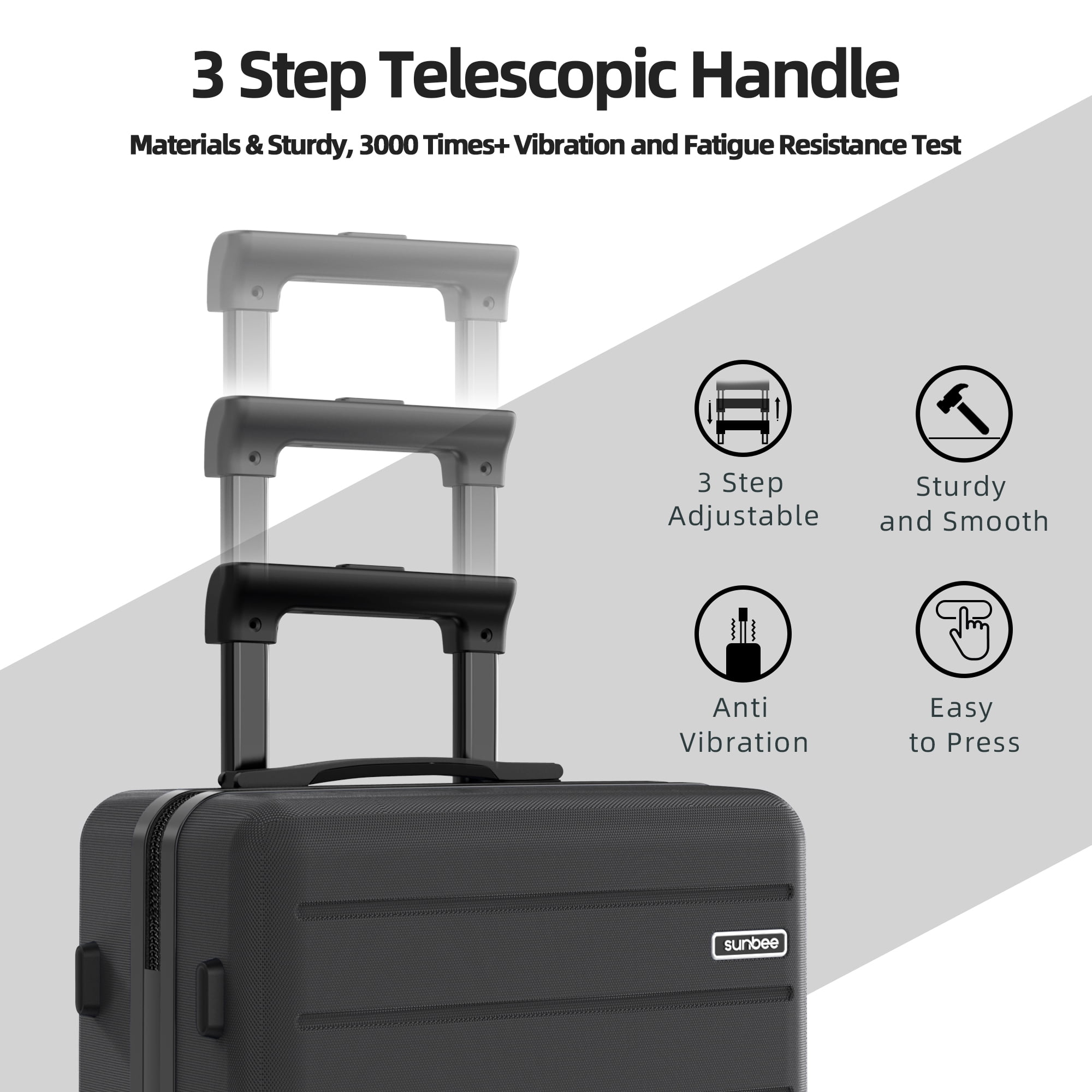 Sunbee 4-Piece Hard Shell Spinner Luggage Sets with TSA Lock