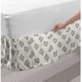 thumbnail image 2 of Cactus Bed Skirt, Monochrome Doodle South American Plants with Simplistic Style Exotic Sketch Pattern, Elastic Bedskirt Dust Ruffle Wrap Around for Bedding Decor, 4 Sizes, Cream Black, by Ambesonne, 2 of 2