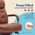 thumbnail image 4 of La-Z-Boy Sonata Executive MidBack Office Chair Bonded Leather Cognac, 4 of 8