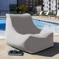 thumbnail image 6 of Jaxx Ponce Outdoor Bean Bag Chair - Weather Resistant Patio and Poolside Lounge Seating, Pearl White, 6 of 8