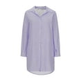 thumbnail image 4 of SHTXOZHI Women Button Down Striped Shirt Dresses with Pocket Casual Fall Long Sleeve Blouse Tops, 4 of 7