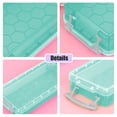 thumbnail image 4 of Inerposs 1-Pack Large Capacity Plastic Pencil Box, Clear Organizer with Snap-tight Lid, Stackable Office Storage Box for Pens, Pencils, and Small Supplies(8.38''x3.93''x1.57'' ), 4 of 8