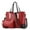 Wine Red, variant on QYMHOODS Handbag Set for Women, PU Leather Croc Tote Shoulder Bag with Clutch Purse (2pcs)