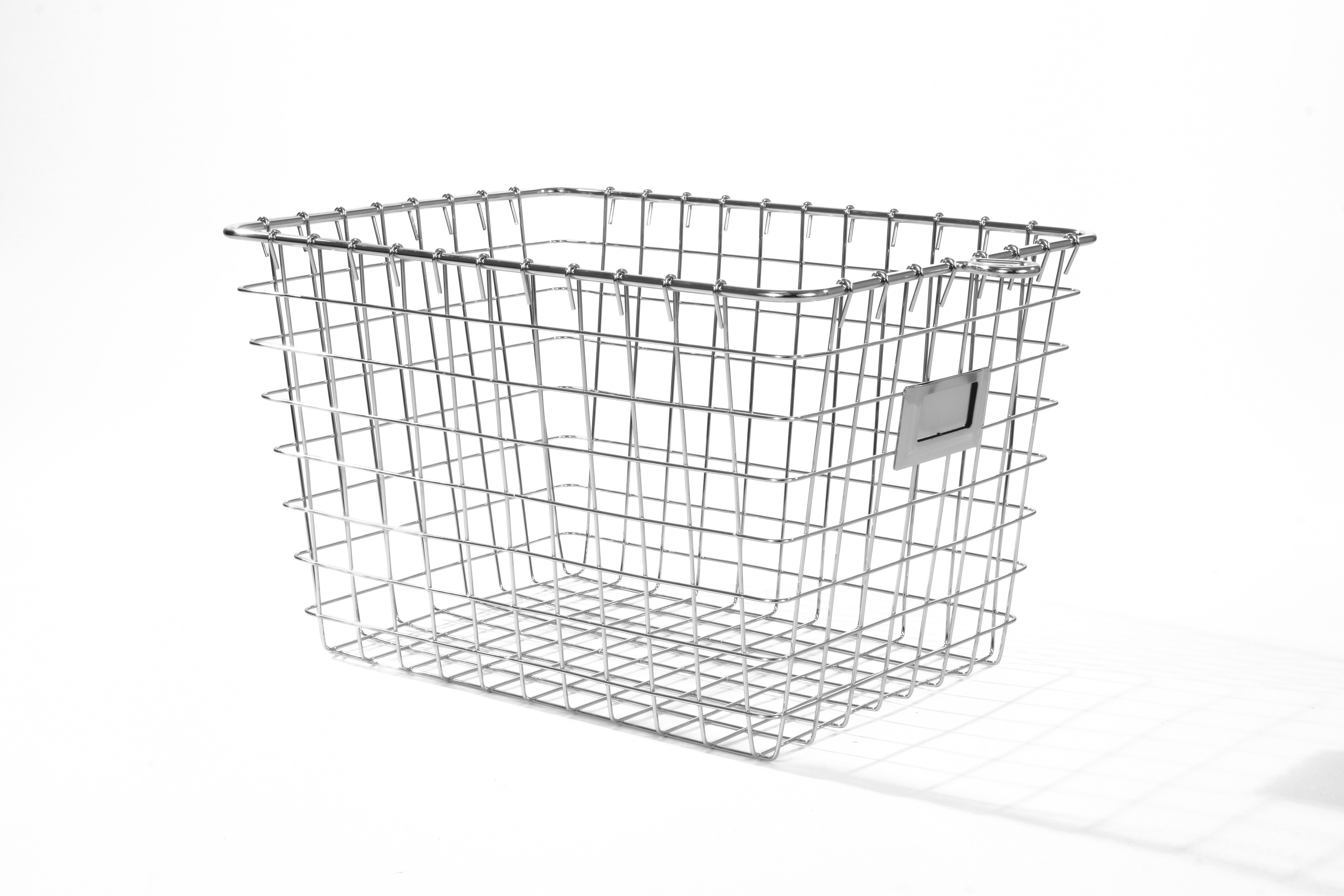 Spectrum Diversified Steel Wire Storage Basket Organizer for Closets, Pantry, Kitchen, Garage, Bathroom and More, Small, Chrome - image 3 of 8