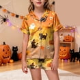 thumbnail image 2 of 8-9 Years Tween Girl's Halloween Pajama Set Short Sleeved Shorts Home Clothes Halloween Pj Set Bluey Halloween Costume, 2 of 5