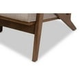 thumbnail image 7 of Baxton Studio Bianca Mid-Century Modern Walnut Wood Light Grey Fabric Tufted Lounge Chair, 7 of 7