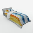 thumbnail image 3 of Ambesonne Summer Bedding Set 4 Pcs, Surf Fun Water Sports, Queen, Blue Orange Yellow, 3 of 3