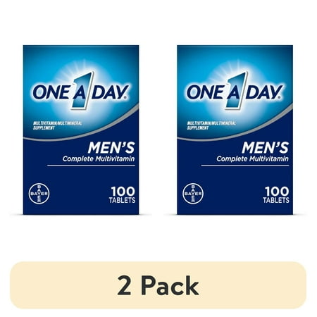 (2 pack) One A Day Men's Multivitamin Tablets, Multivitamins for Men, 100 Count