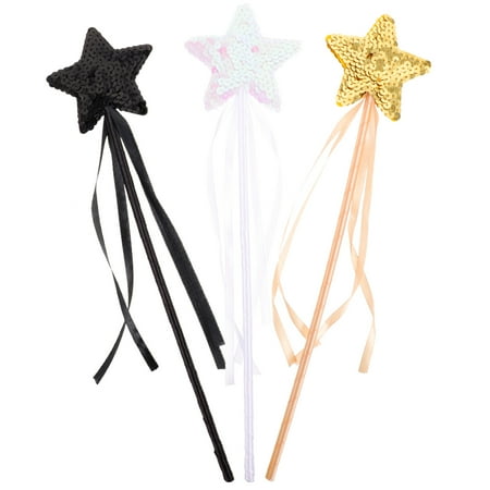 

3Pcs Kids Fairy Wands Star Shape Fairy Sticks Decorative Fairy Wands Children Fairy Wands Party Decors