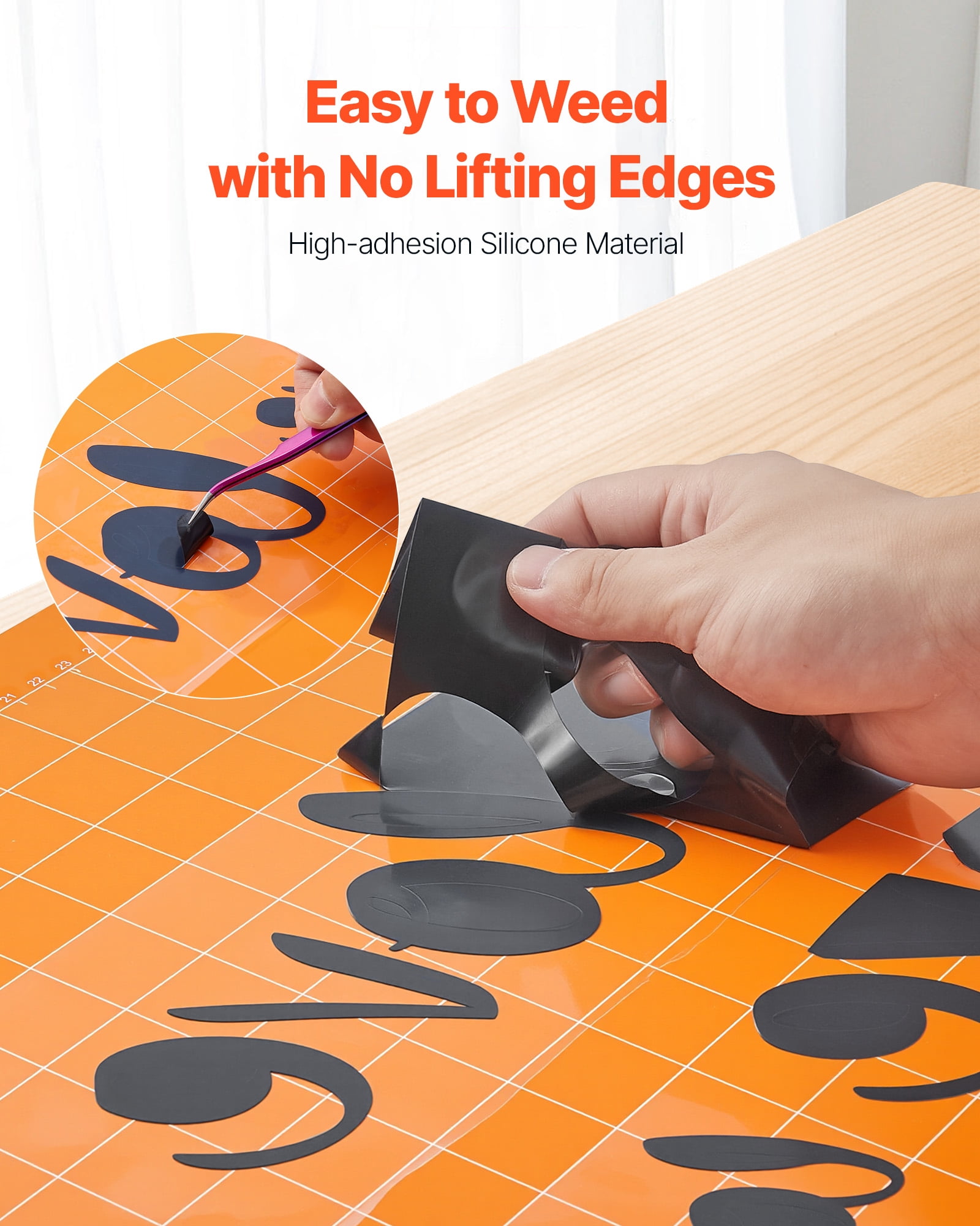 VEVOR Heat Transfer Vinyl, 12 in x 70 ft, Glossy Black HTV Iron on Vinyl Roll, Easy to Cut and Weed, Strong Adhesion, Compatible with Cutting Machines, for Various Materials, T-shirts, Pillows, Hats