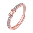 thumbnail image 2 of Anillos para mujer, regalos para mujer - Diseño de circonita cúbica para mujer, joyería de compromiso, boda, accesorios, anillo para mujer y niña., 2 of 5