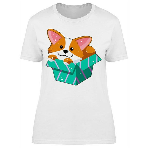 Cute Corgi Icon T-Shirt Women -Image by Shutterstock, Female 3X-Large
