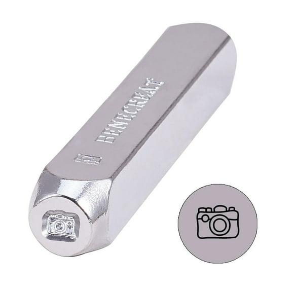 1pc Iron Metal Stamps for Imprinting Metal Plastic Wood Leather Camera 65.5x10mm