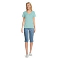 thumbnail image 5 of RealSize Women's Lace V-Neck Tee with Short Sleeves, Sizes XS-XXXL, 5 of 6