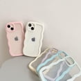 thumbnail image 6 of Compatible with Clear iPhone 15 Case Cute Simple Curly Wave Bumper Case Aesthetic Phone Case for Girls Women Soft TPU Protective Phone Cover-Pink, 6 of 9