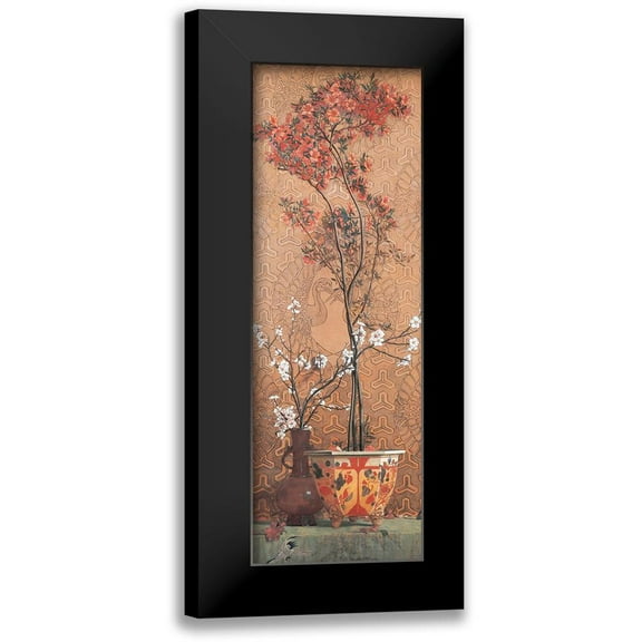 Unknown 7x14 Black Modern Framed Museum Art Print Titled - Oriental Panel