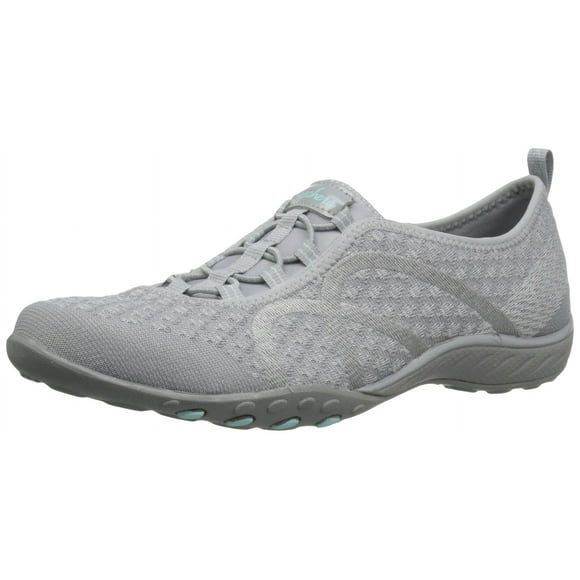 Skechers Sport Women's Breathe Easy Fortune Fashion Sneaker,Grey Knit,7.5 M US