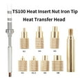 thumbnail image 5 of Heat Insert Nut Iron Tip TS100 Soldering Iron Tip Insert Internal Thread Head M2-M8 Br y9474, 5 of 6