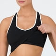 thumbnail image 5 of YITTY Active Women's UltraLuxe Built-in Bra Tank Top with Contrast Binding, Athleisure, 4-Way-Stretch, Iconic Black/True White, S, 5 of 7
