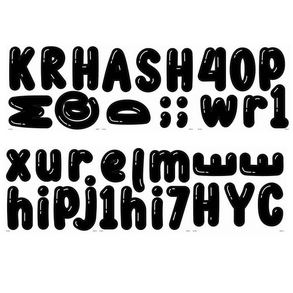 Creative Teaching Press Core Decor Bubble Letters Designer Letters, 216 Pieces