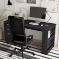 thumbnail image 6 of Furniture of America Nickolas Wood 2-Piece Office Desk and Chair Set in Espresso, 6 of 8