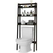 UTEX 3-Shelf Bathroom Organizer Over The Toilet, Bathroom Space saver, Bathroom Shelf, Espresso
