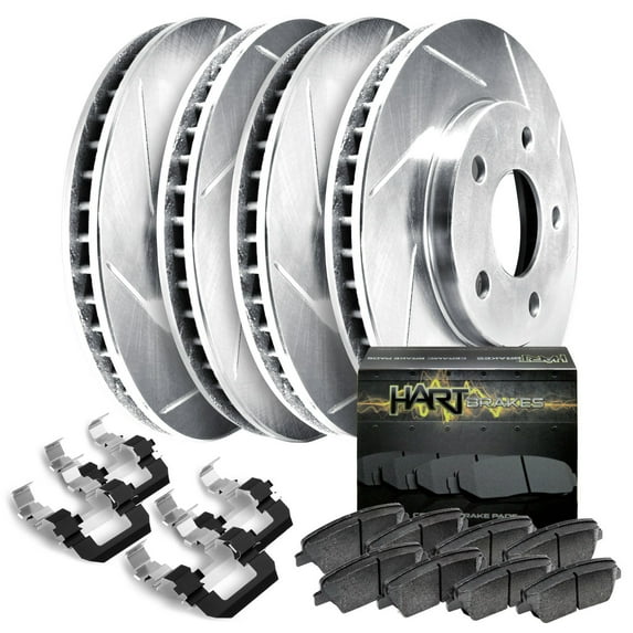 Hart Brakes Front Rear Brakes and Rotors Kit |Front Rear Brake Pads| Brake Rotors and Pads| Ceramic Brake Pads and Rotors - PHSC.49007.02