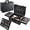 Black Sliding Trays, variant on Black Barber Accessories Case Professional Tool Organizer for Clippers and Supplies