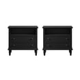 thumbnail image 2 of Hulala Home Traditional Nightstand with 2 Drawers, Set of 2, Black, 2 of 5