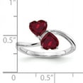 thumbnail image 2 of Primal Gold 14 Karat White Gold 5mm Heart Lab Created Ruby Ring, 2 of 4
