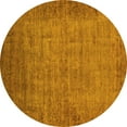 thumbnail image 1 of Ahgly Company Machine Washable Indoor Round Oriental Yellow Industrial Area Rugs, 4' Round, 1 of 4