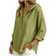 thumbnail image 3 of Neewe Women's Plain Spring Fall Cotton Hoodies Sweatshirt Long Sleeve V Neck Hooded Shirt Top Daily Outfits, 3 of 5