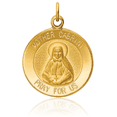 thumbnail image 3 of 14K Solid Yellow Gold Mother Cabrini Medal Necklace Chain Pendant Charm with chain 18inch, 3 of 8