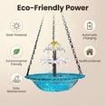 thumbnail image 3 of Solar Bird Bath Fountain, Outdoor Hanging Cascade Bird Bath with Solar Powered Pump Bowl with Nozzles, Attracting Wild Birds Hummingbirds Shower for Garden, Patio, 3 of 5