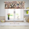 thumbnail image 5 of Valances for Windows Independence Day Farm Western Star Rod Pocket Short Curtain for Bathroom Living Room Bedroom Patriotic USA Flag Wood 1 Panel 42x12in, 5 of 9