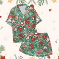 thumbnail image 5 of Hpapadks Girl Pajamas Christmas Collar Short Sleeve Pajama Set Button Down Girls Pjs C 10-11 Years, 5 of 5