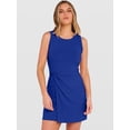 thumbnail image 6 of ANRABESS Womens Summer Dresses 2026 Bodycon Sleeveless Romper Skort Twist Waist Night Out Vacation Mini Dress Built in Shorts Royal Blue Large, 6 of 8