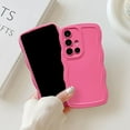 thumbnail image 2 of Wave Frame Case for Samsung Galaxy A52 4G/5G A52S 5G Phone Case,Cute Wave Frame Slim Fit Phone Bumper Cover Soft Pretty Curly Wavy Case Anti-Scratch TPU Case for Girl and Women - Rose Red, 2 of 14