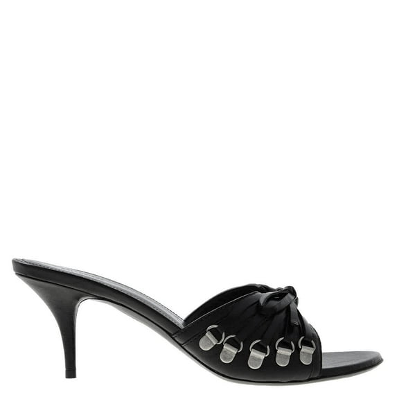 Balenciaga Cagole 70 Leather Mule Sandals, Brand Size 38 ( US Size 8 )