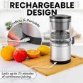 thumbnail image 5 of Zulay Kitchen Juice Vortex Portable Juicer Squeezer For Fruits and Vegetables - Wireless USB Rechargeable Small Citrus Juicer Machine, 5 of 10