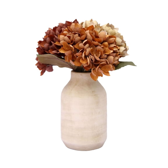 My Texas House Fall Small Hydrangea Floral Arrangement in Vase, 12.5"