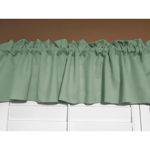 Solid Poplin Window Valance 58" Wide Sage