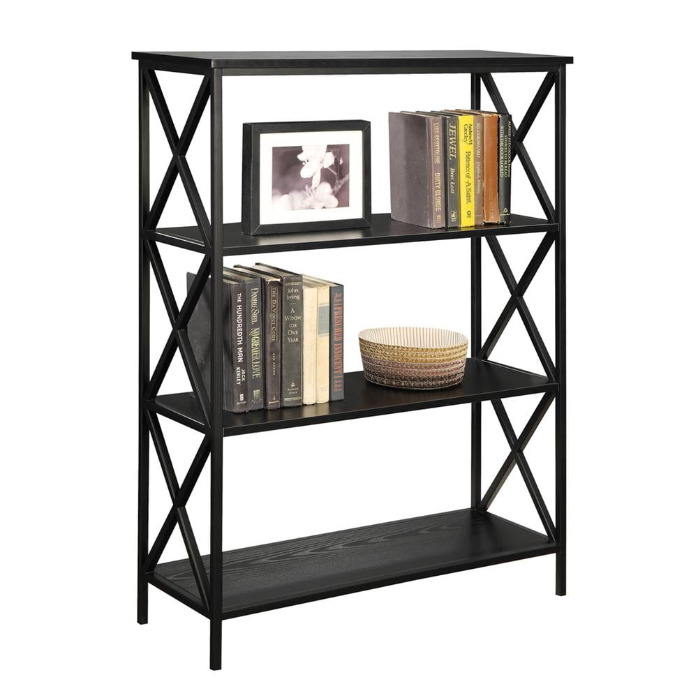 Convenience Concepts Tucson 4-Tier Bookcase, Black