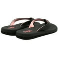 thumbnail image 2 of Flojos Women's Jersey Josie Memory Foam Flip Flop Thong Sandal, Black/Pink, 10, 2 of 4
