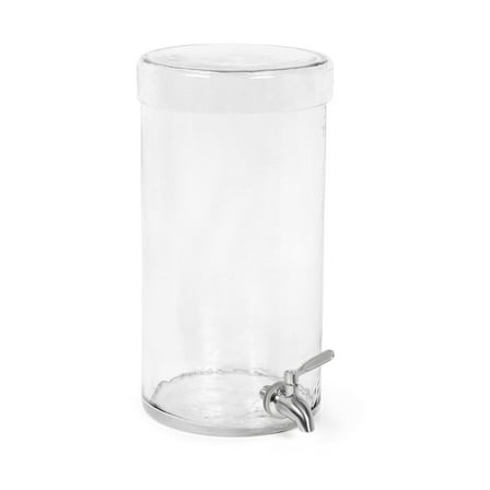 BirdRock Home 1.5 Gallon Beverage Dispenser with Lid - Hammered Glass