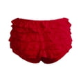 thumbnail image 4 of DHFJKG Women's Lace Trim Shorts Summer Layered Ruffle Trim Bloomers Shorts Cute Mini Pumpkin Pants Solid Color Low Rise Versatile Bottoms, 4 of 5