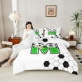 thumbnail image 4 of Castle Fairy Female Men Women Personalized Initial M Full Size Comforter Sets 3-Piece,Gradient Bling Glitter Bedding Comforter Set,Abstract Honeycomb Sport Soccer Lightweight Bedding Sets, 4 of 8