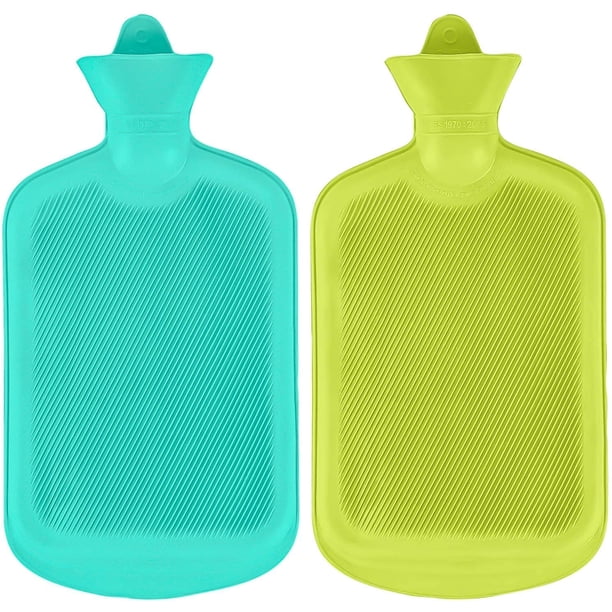 Botellas de agua caliente, bolsa de agua caliente duradera para compresas calientes y terapia de calor, almohadilla térmica para aliviar el dolor, colores aleatorios LingWen 8390613777386